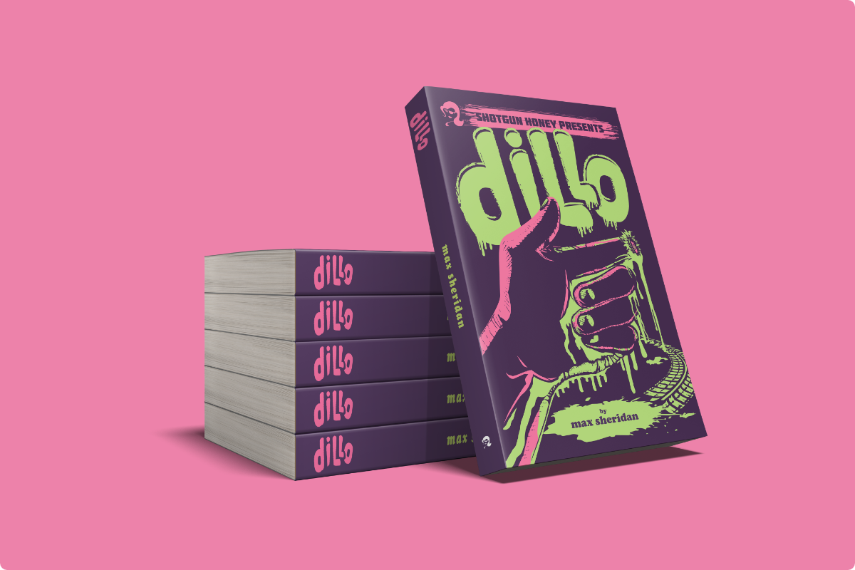 Pile of paperback books for Dillo book launch